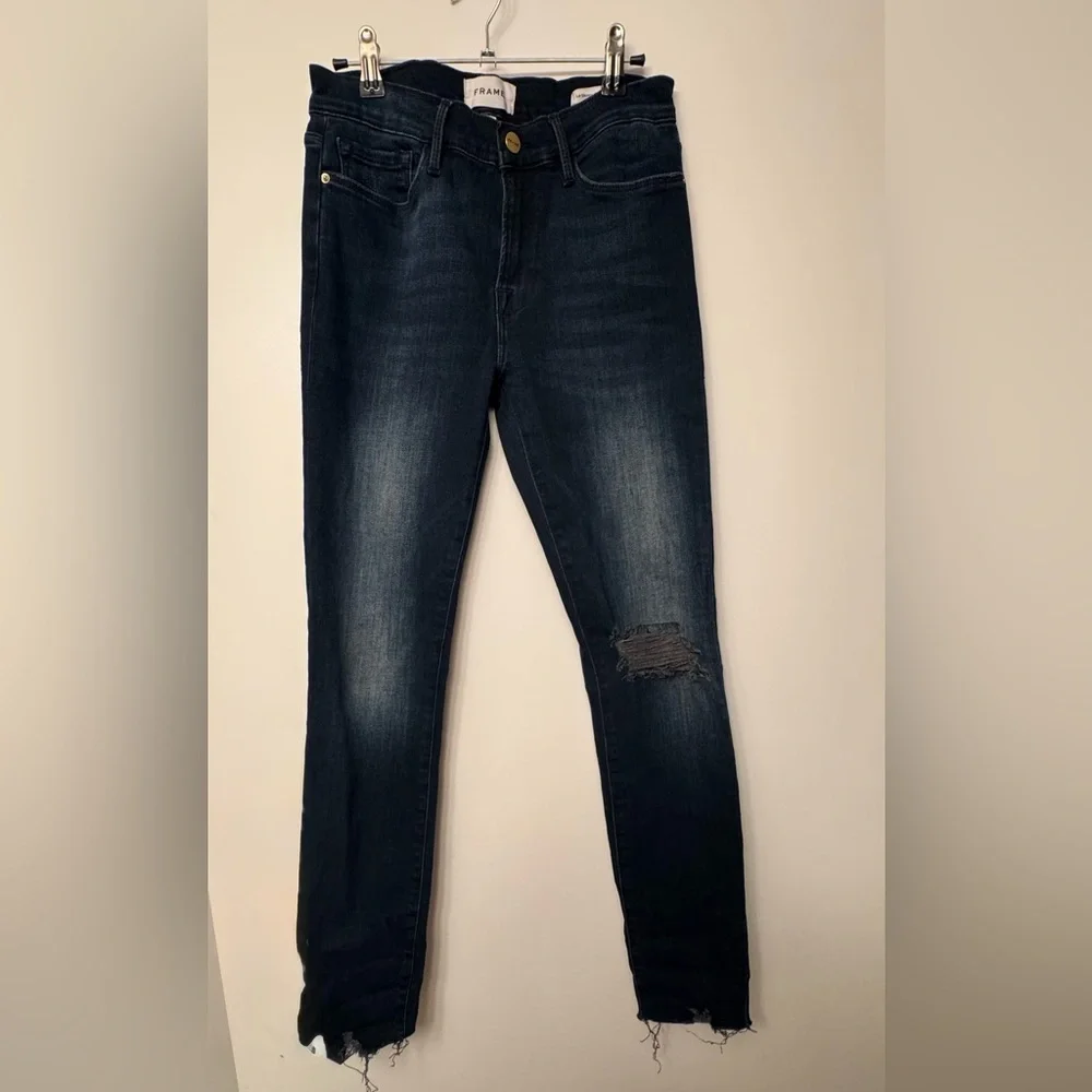 Frame Denim Midnight Le Skinny de Jeanne Skinny - Picture 4 of 15
